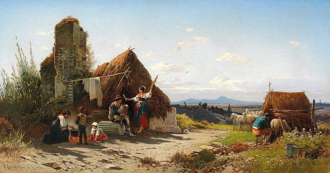 Una scena di vita quotidiana romana